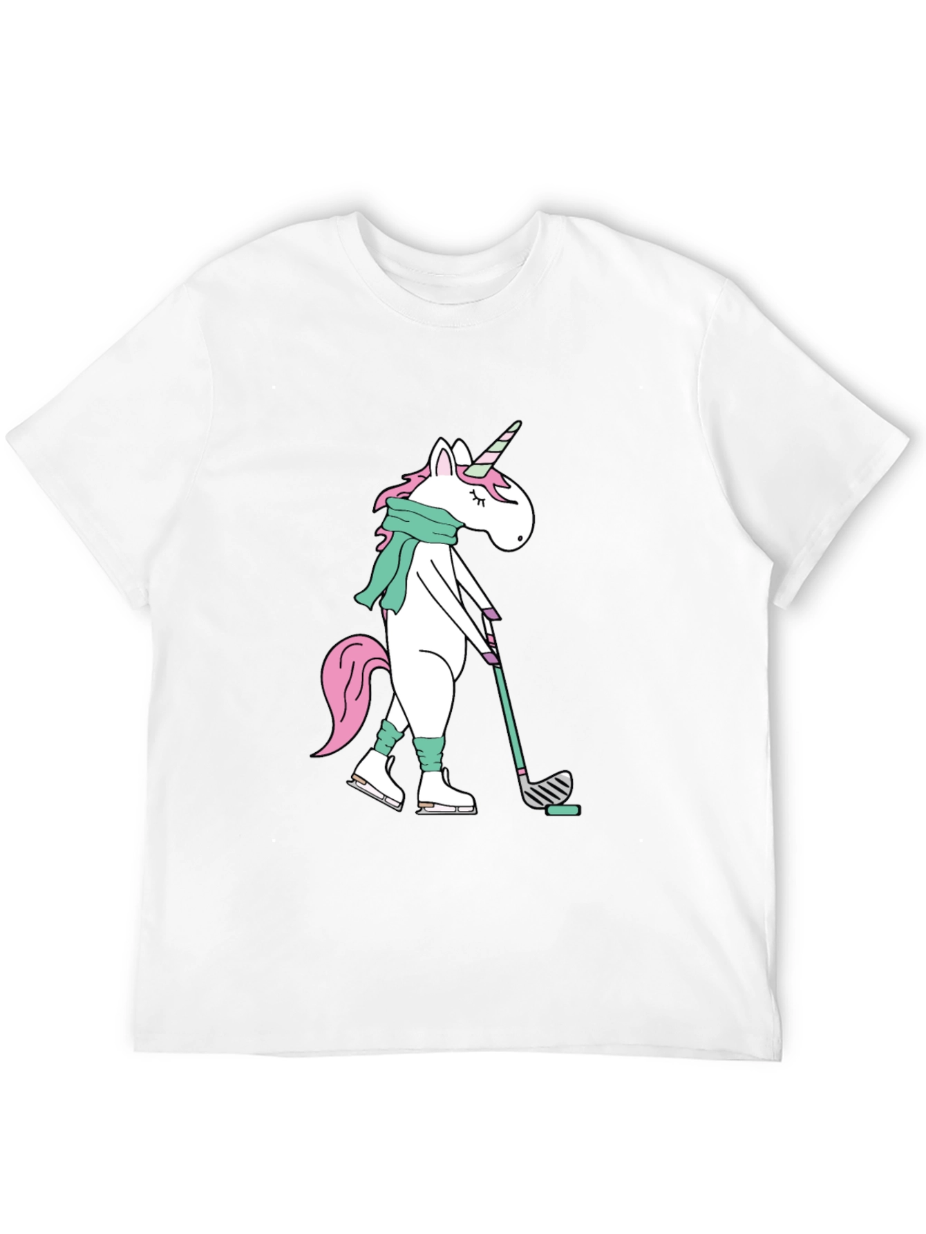 Unicorn Hockey Player Graphic Tee