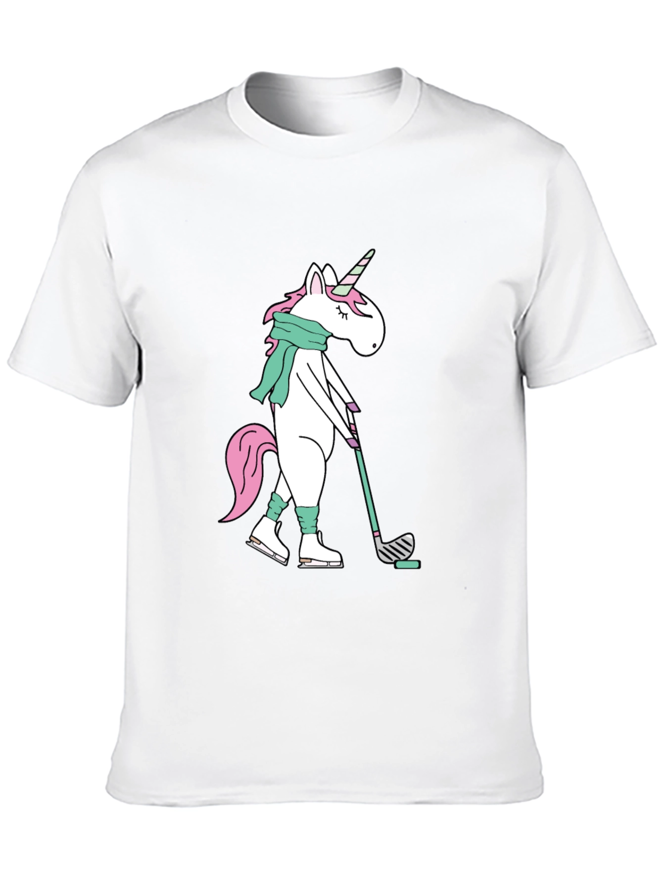 Unicorn Hockey Player Graphic Tee