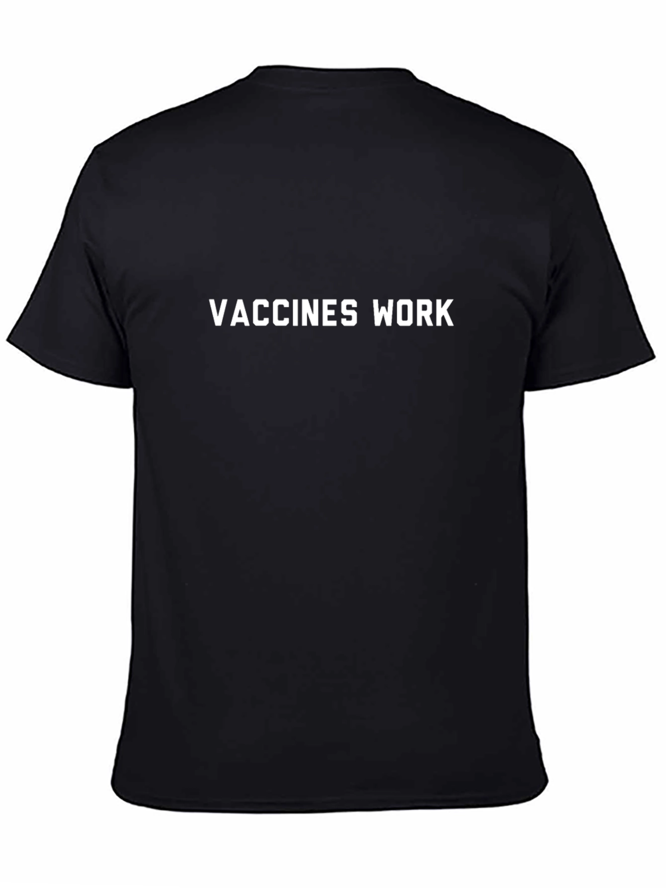 Vaccines Work Graphic Tee - Black Cotton T-Shirt