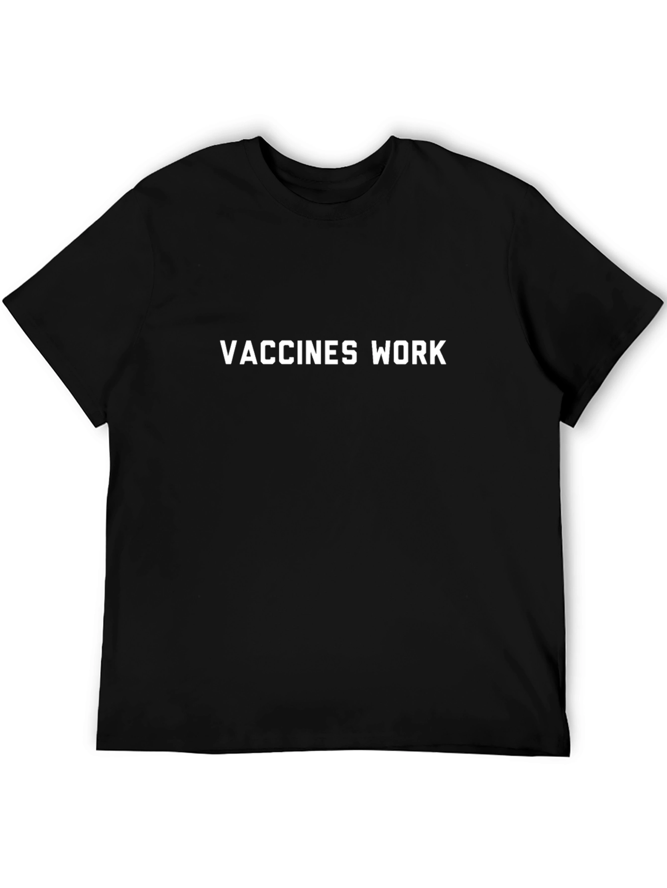 Vaccines Work Graphic Tee - Black Cotton T-Shirt