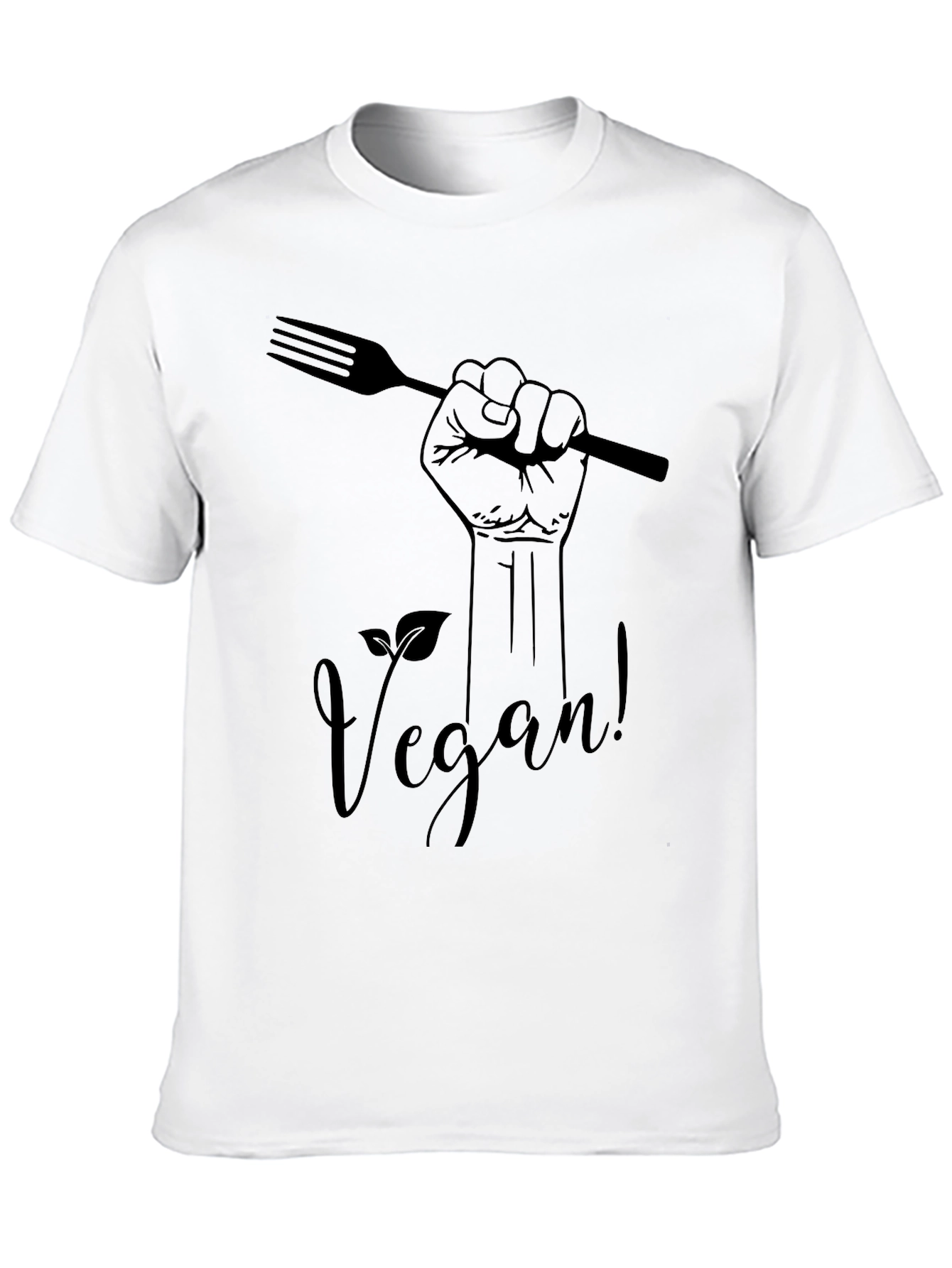 Vegan Power T-Shirt - Black Graphic Tee