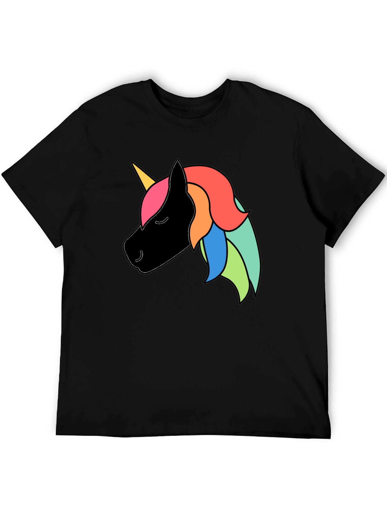 Unicorn Graphic Black T-Shirt