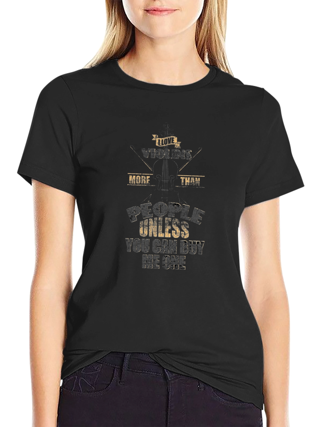 I Love Violins T-Shirt - Funny Musician Tee