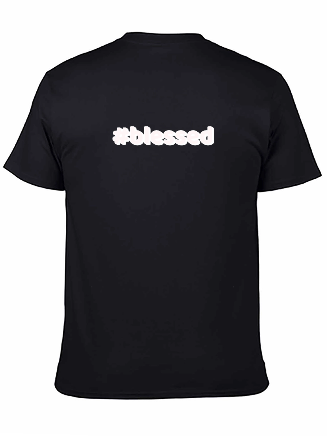 #blessed Black Short Sleeve Crew Neck T-Shirt