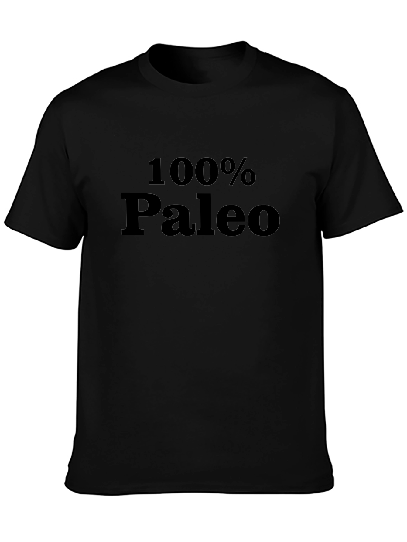100% Paleo Black T-Shirt - Lifestyle Apparel