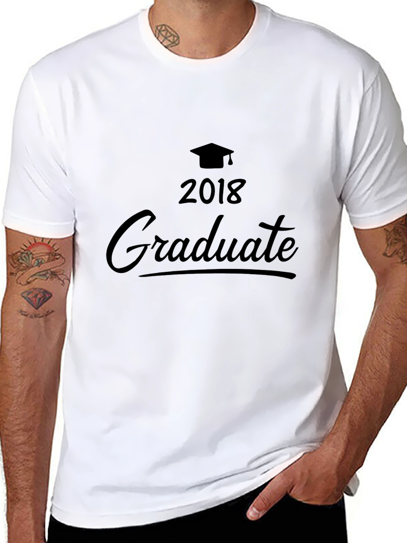 2018 Graduate Black Graphic Tee