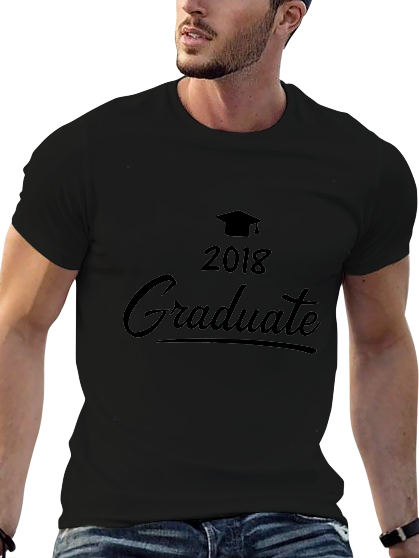 2018 Graduate Black Graphic Tee