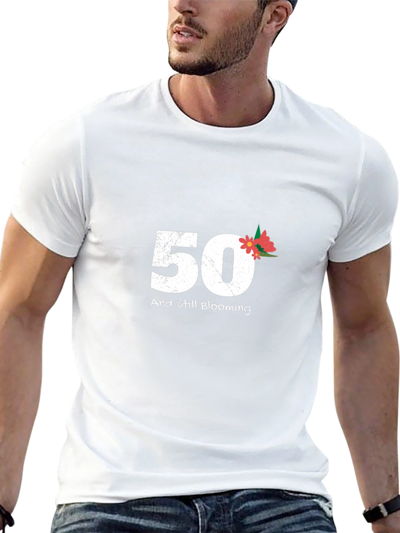 50 and Still Blooming Graphic Tee
