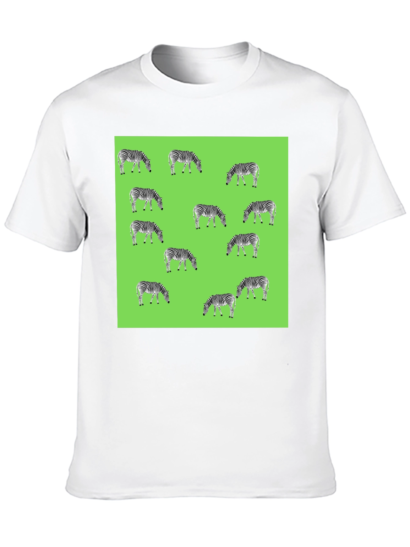 Zebra Pattern Black T-Shirt