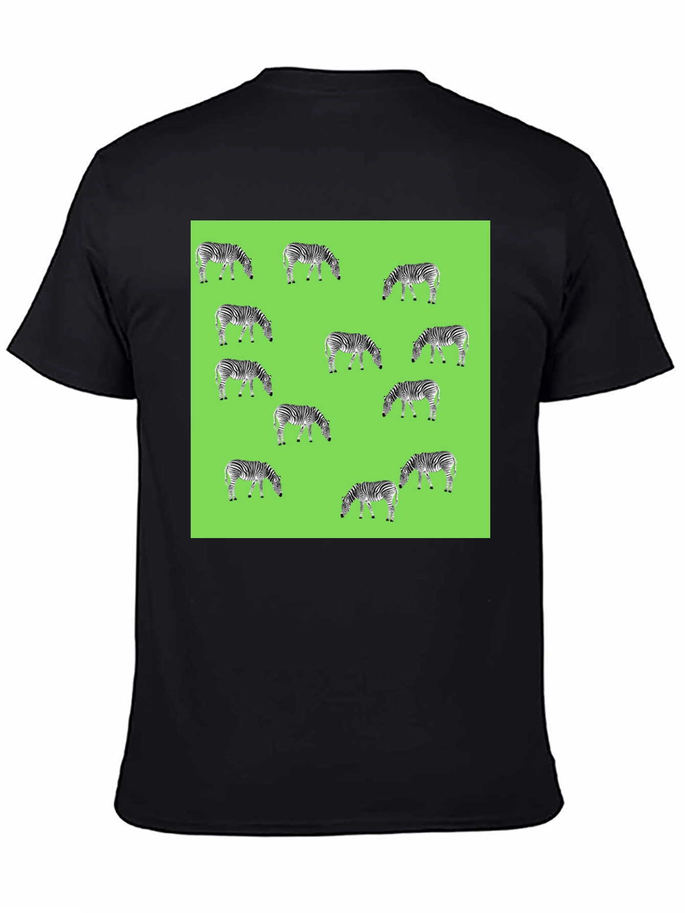 Zebra Pattern Black T-Shirt