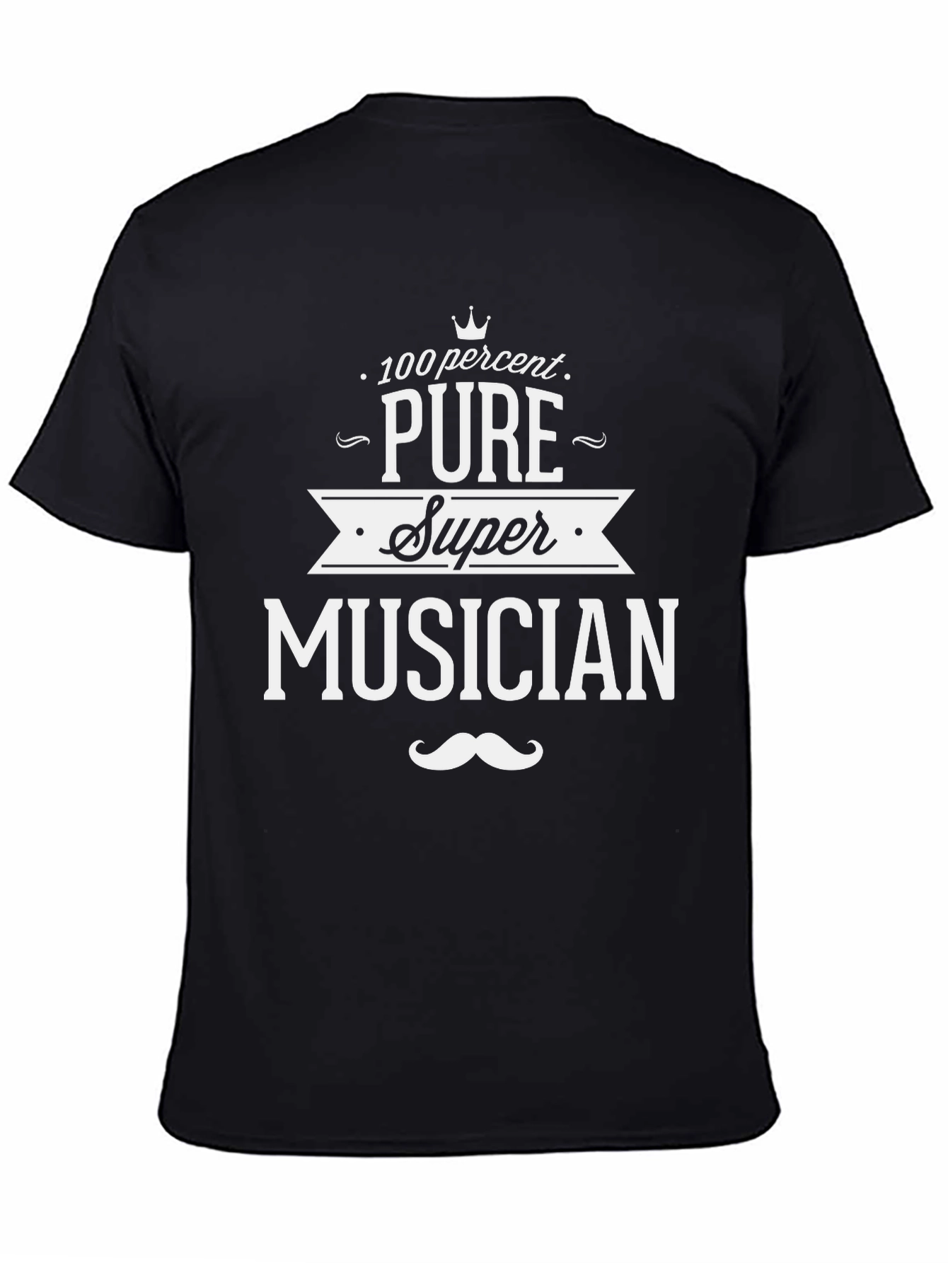 100% Pure Super Musician Black Graphic T-Shirt