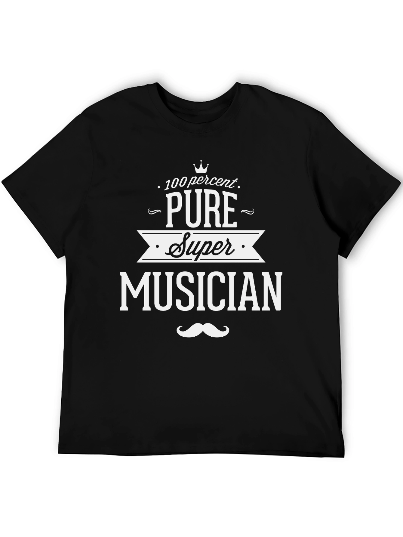 100% Pure Super Musician Black Graphic T-Shirt