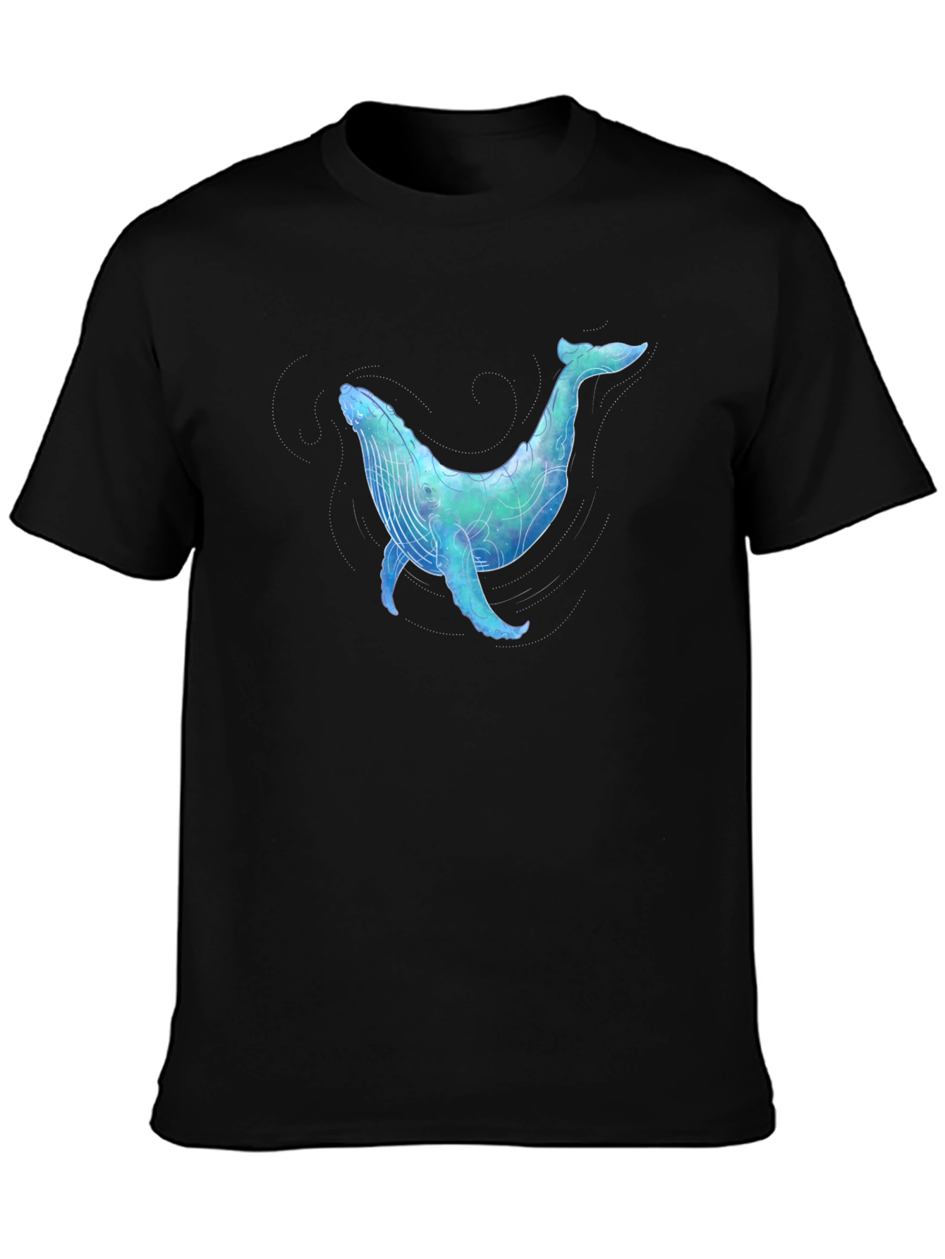 Whale Graphic Black T-Shirt