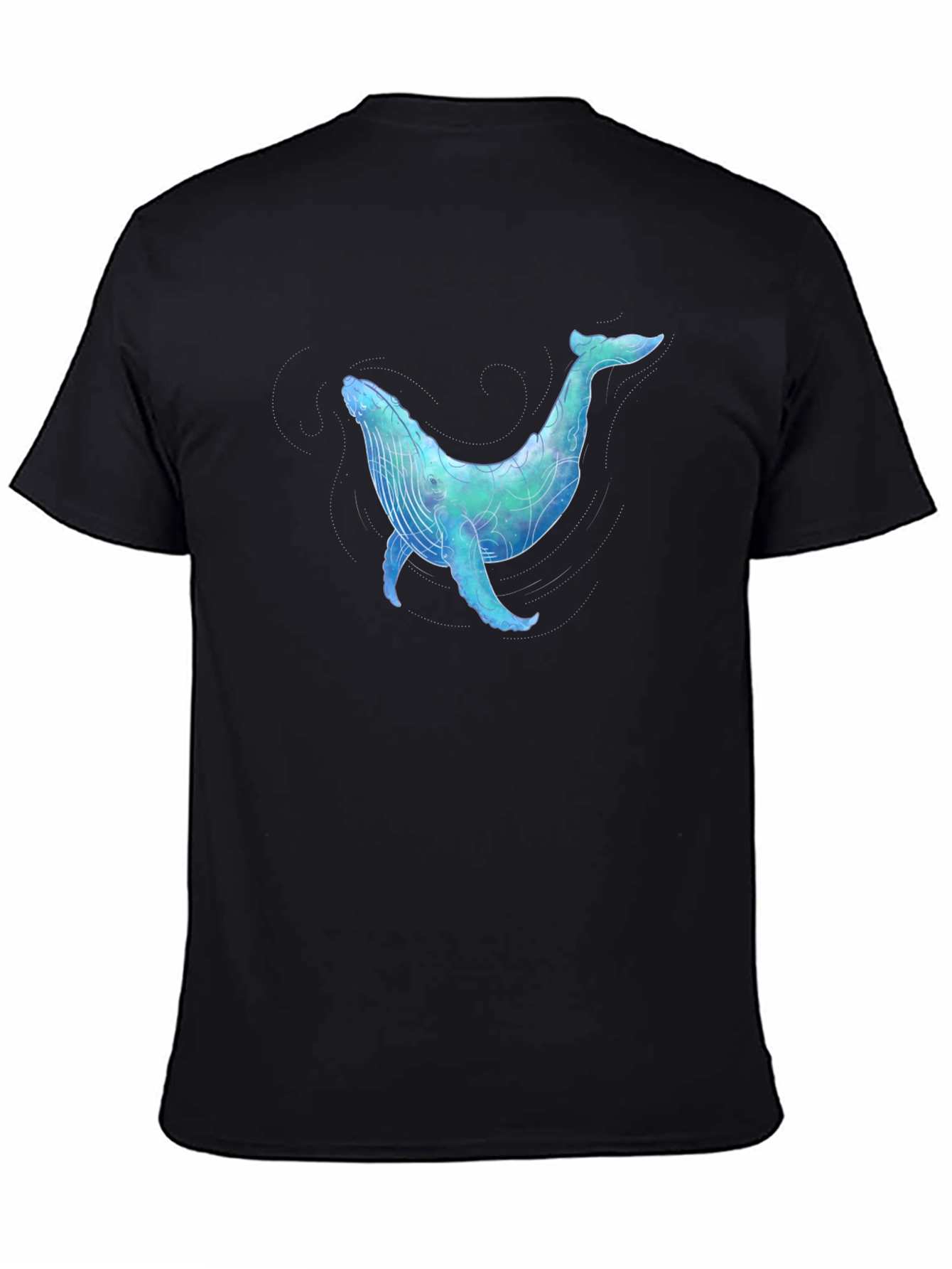 Whale Graphic Black T-Shirt