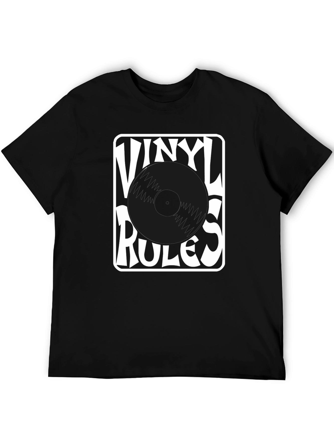 Vinyl Rules Black T-Shirt