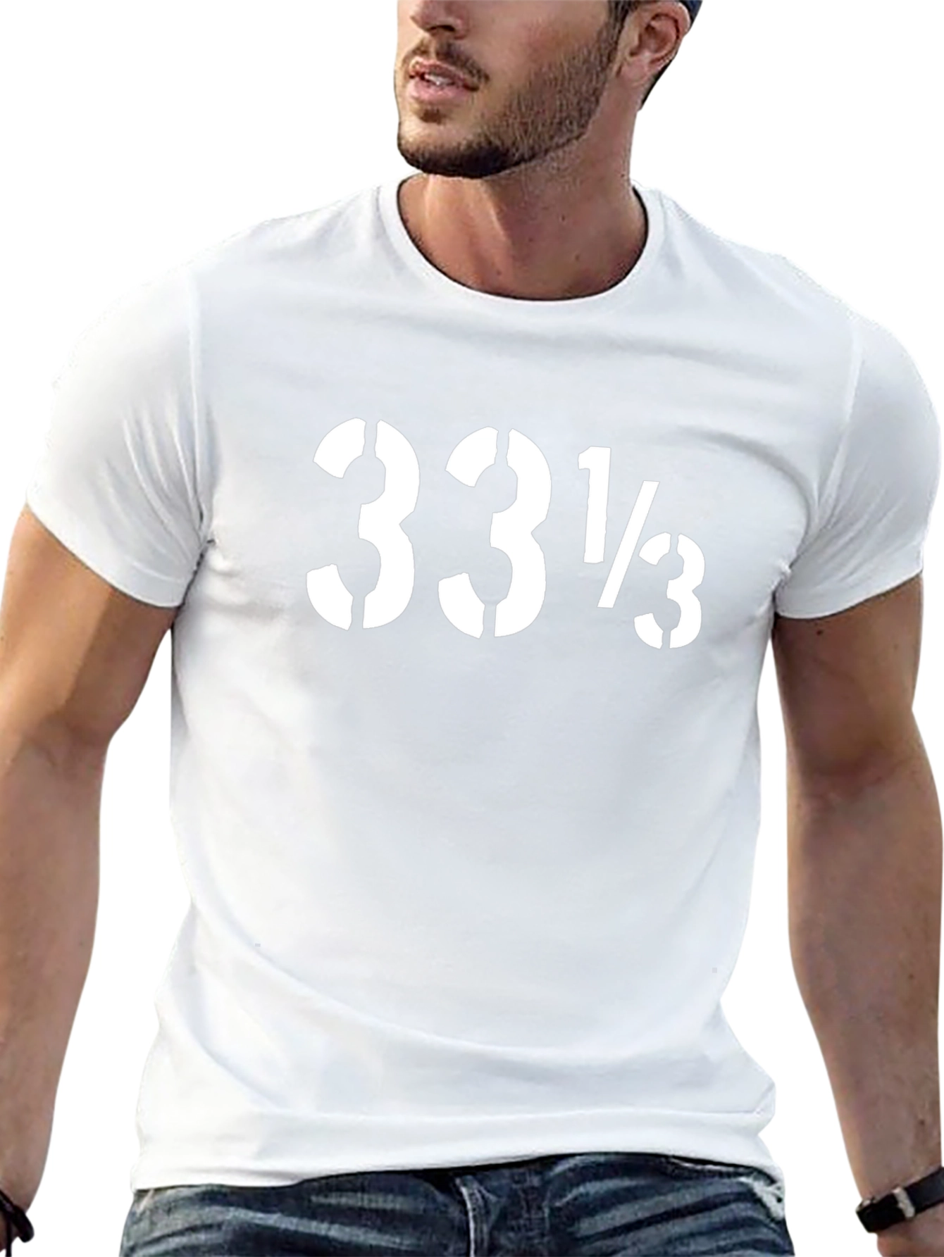 33 1/3 RPM Black Graphic Tee