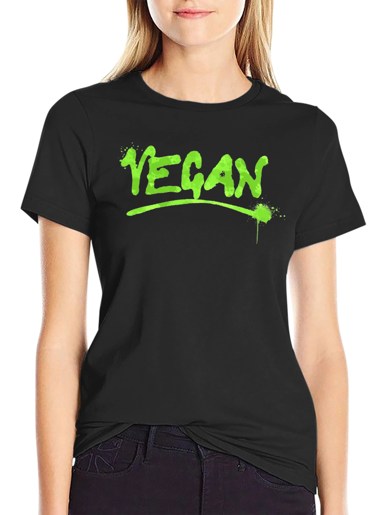 Vegan T-Shirt - Spray Paint Style Design