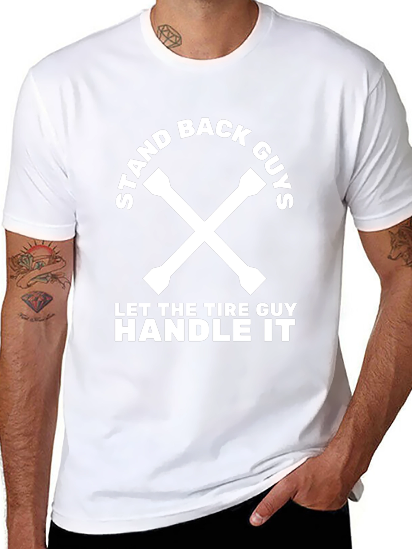 Stand Back Guys Tire Guy T-Shirt