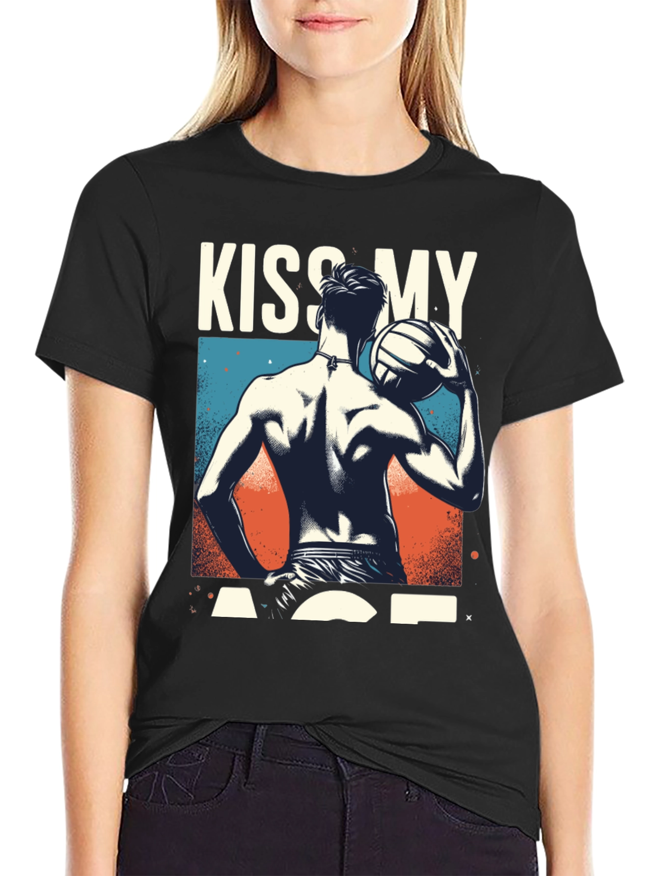 Kiss My Ace Volleyball Graphic T-Shirt