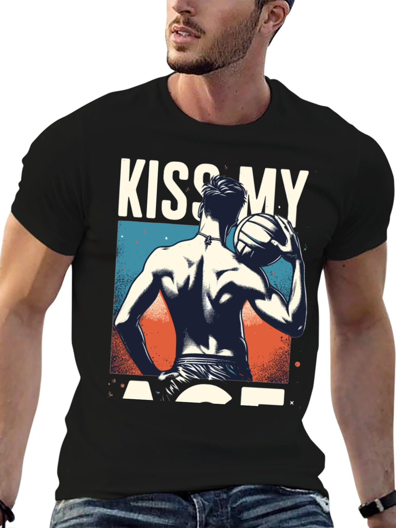 Kiss My Ace Volleyball Graphic T-Shirt