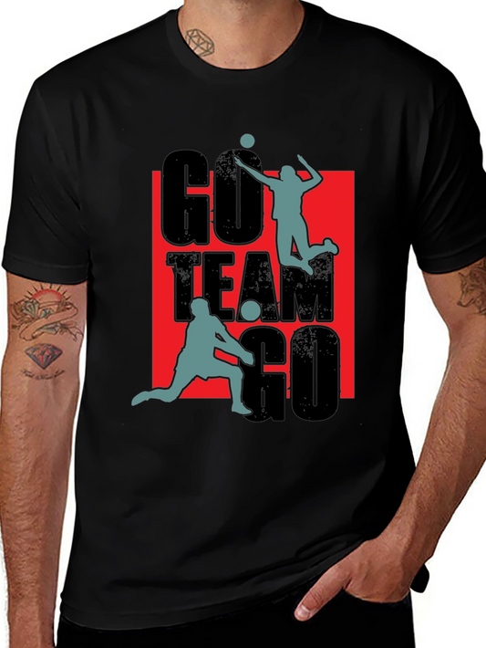 Go Team Go Volleyball Graphic T-Shirt