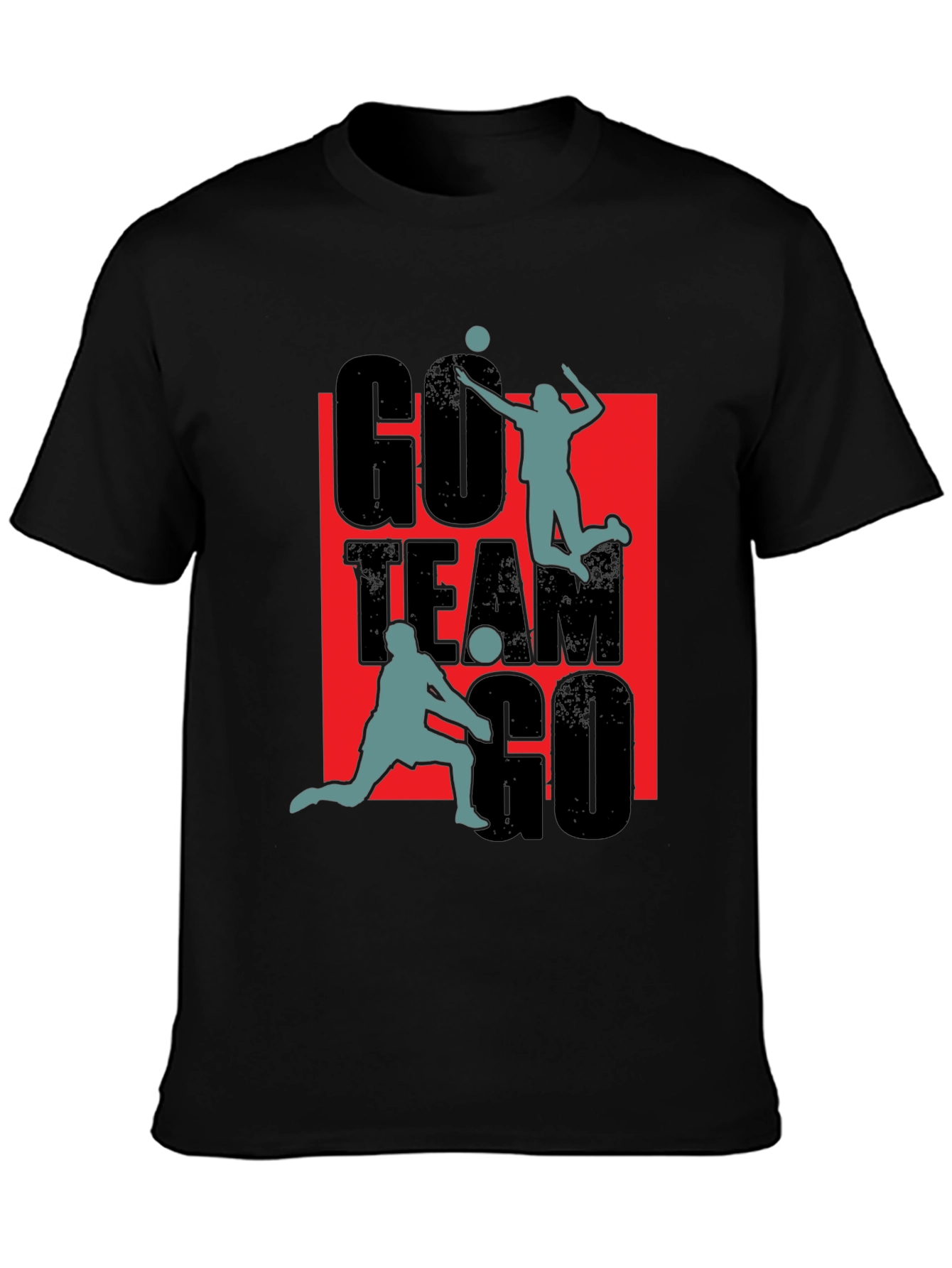 Go Team Go Volleyball Graphic T-Shirt