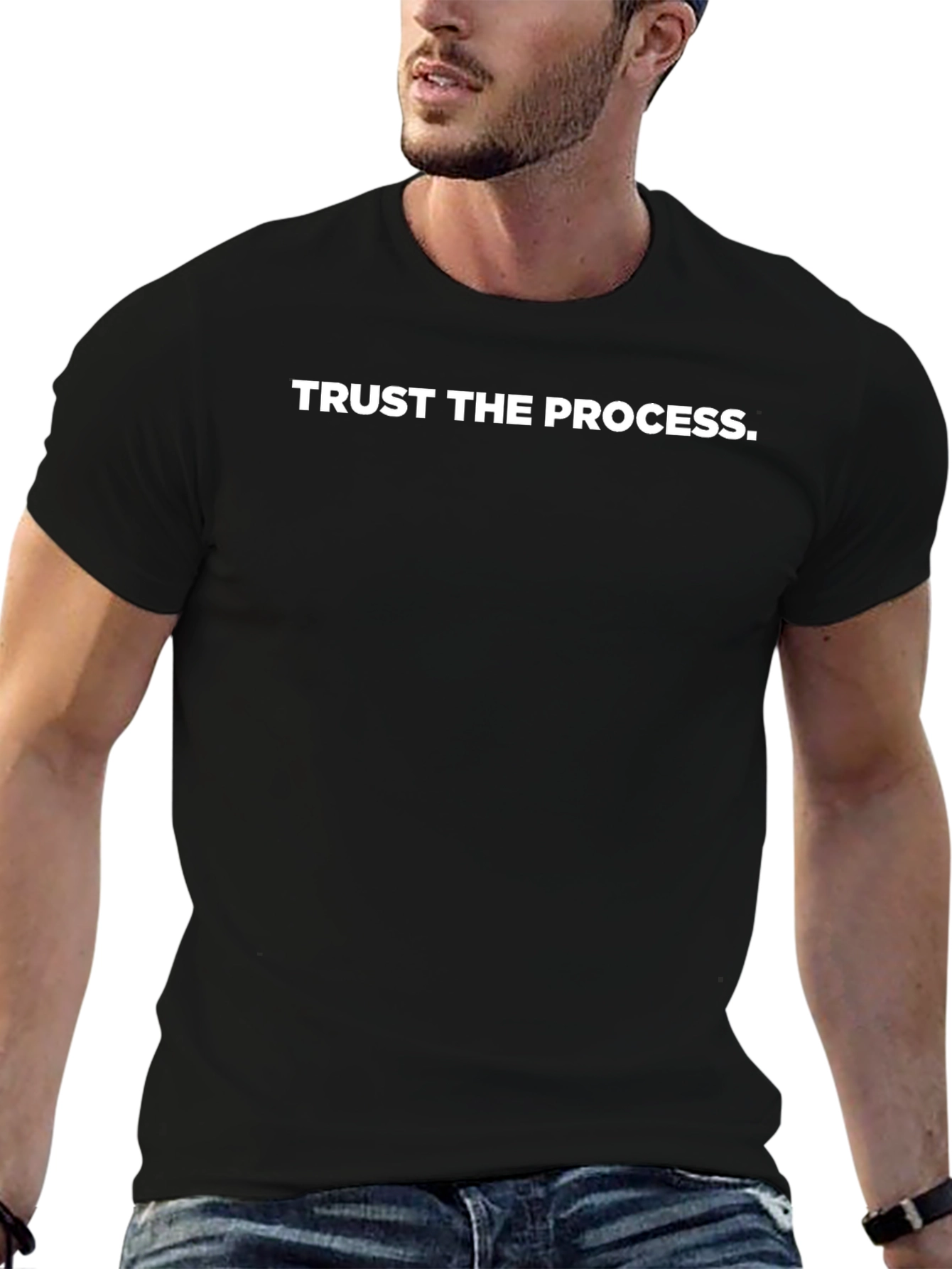 Trust The Process Black Graphic Tee