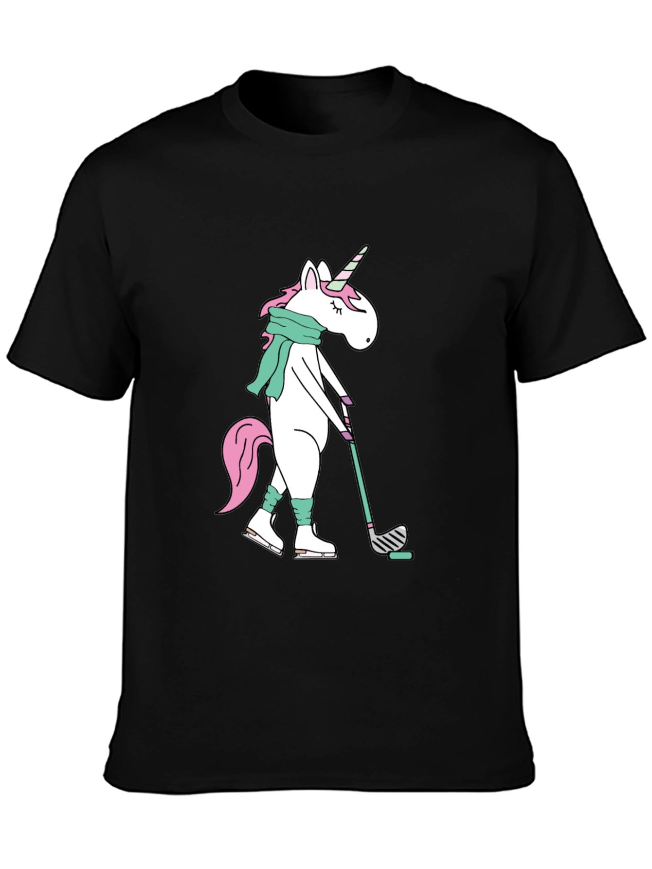 Unicorn Hockey Player Graphic Tee