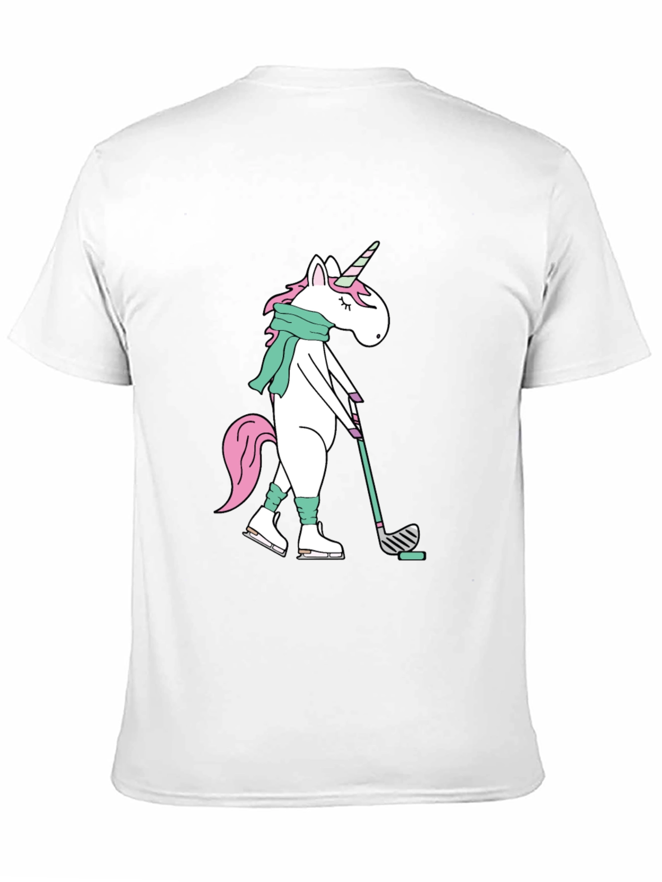 Unicorn Hockey Player Graphic Tee