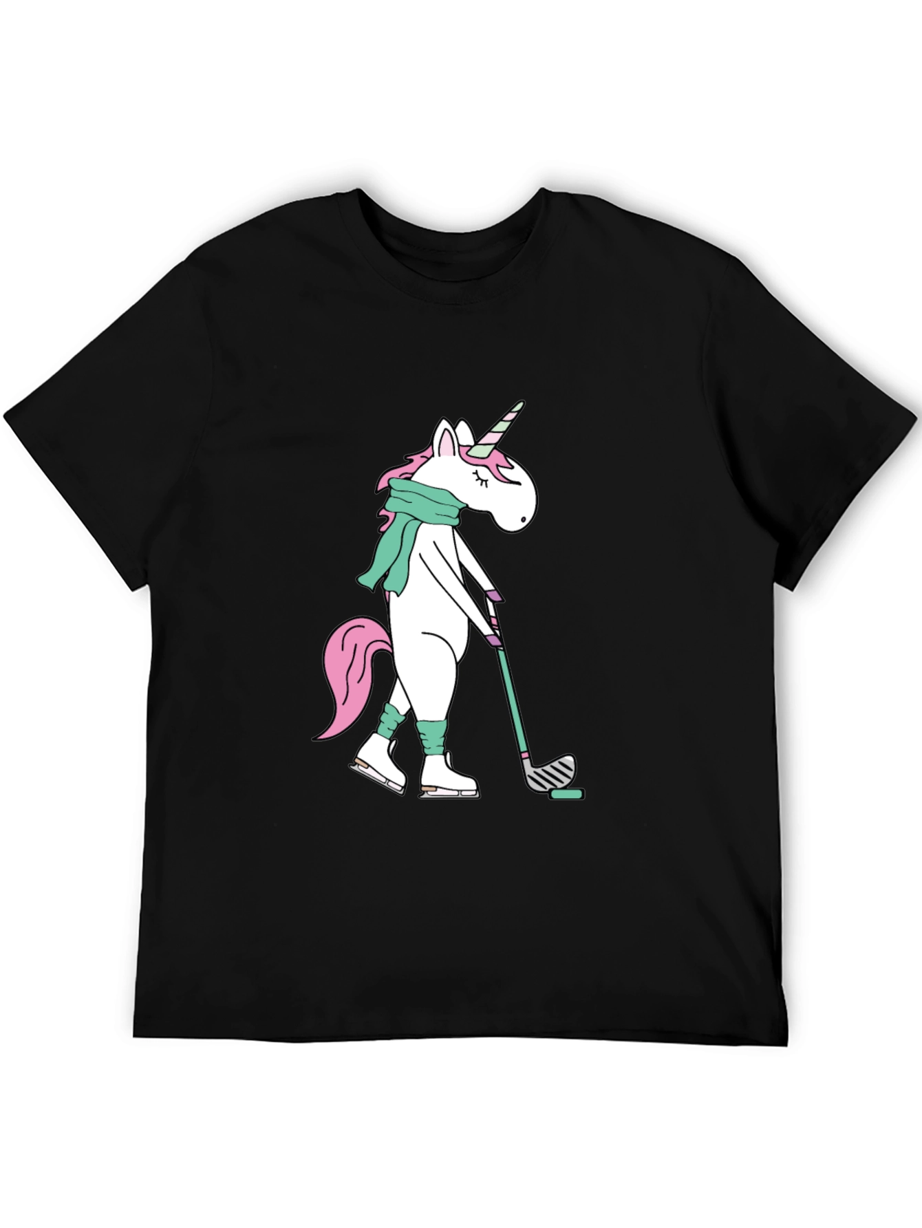 Unicorn Hockey Player Graphic Tee
