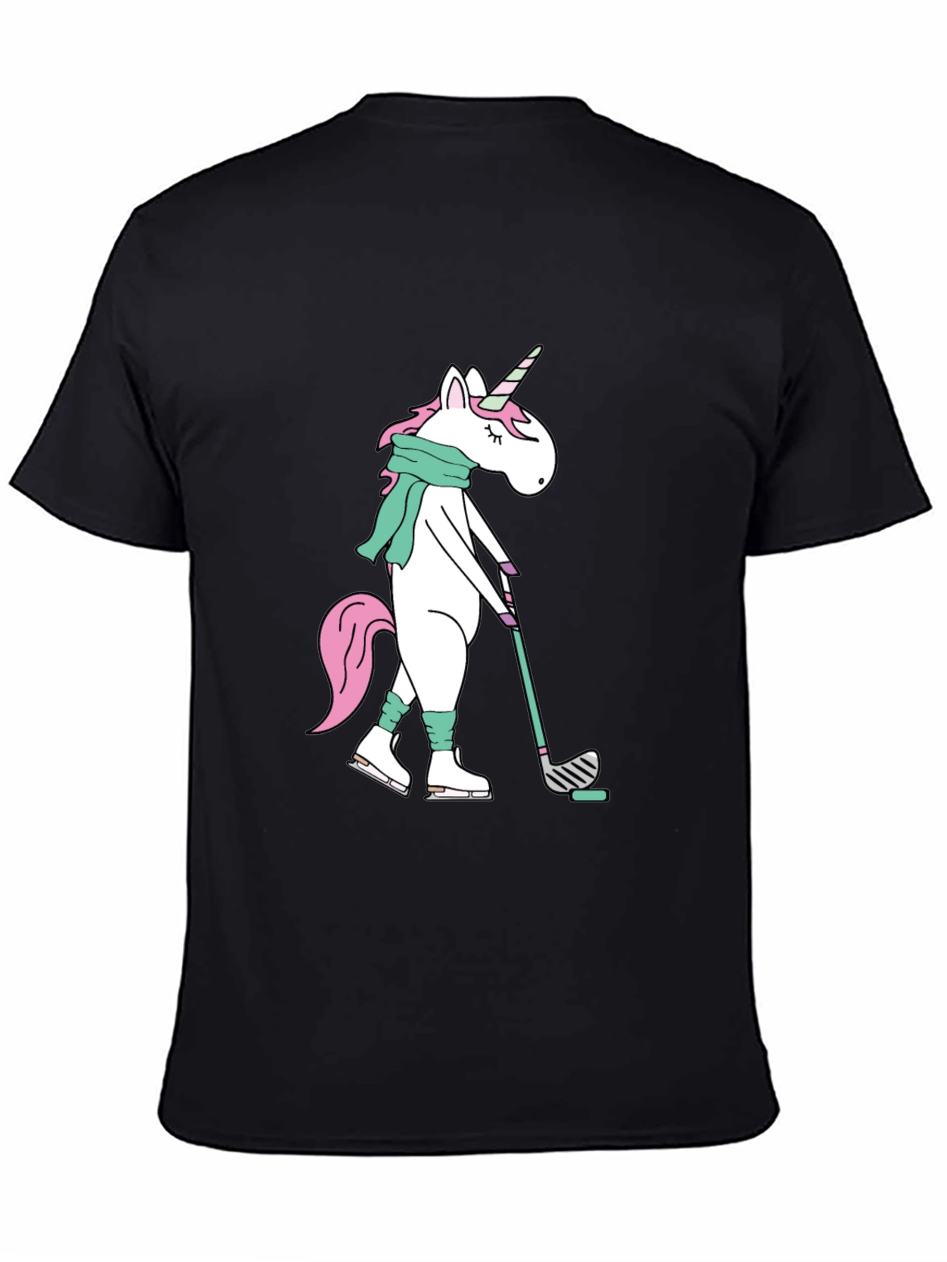 Unicorn Hockey Player Graphic Tee