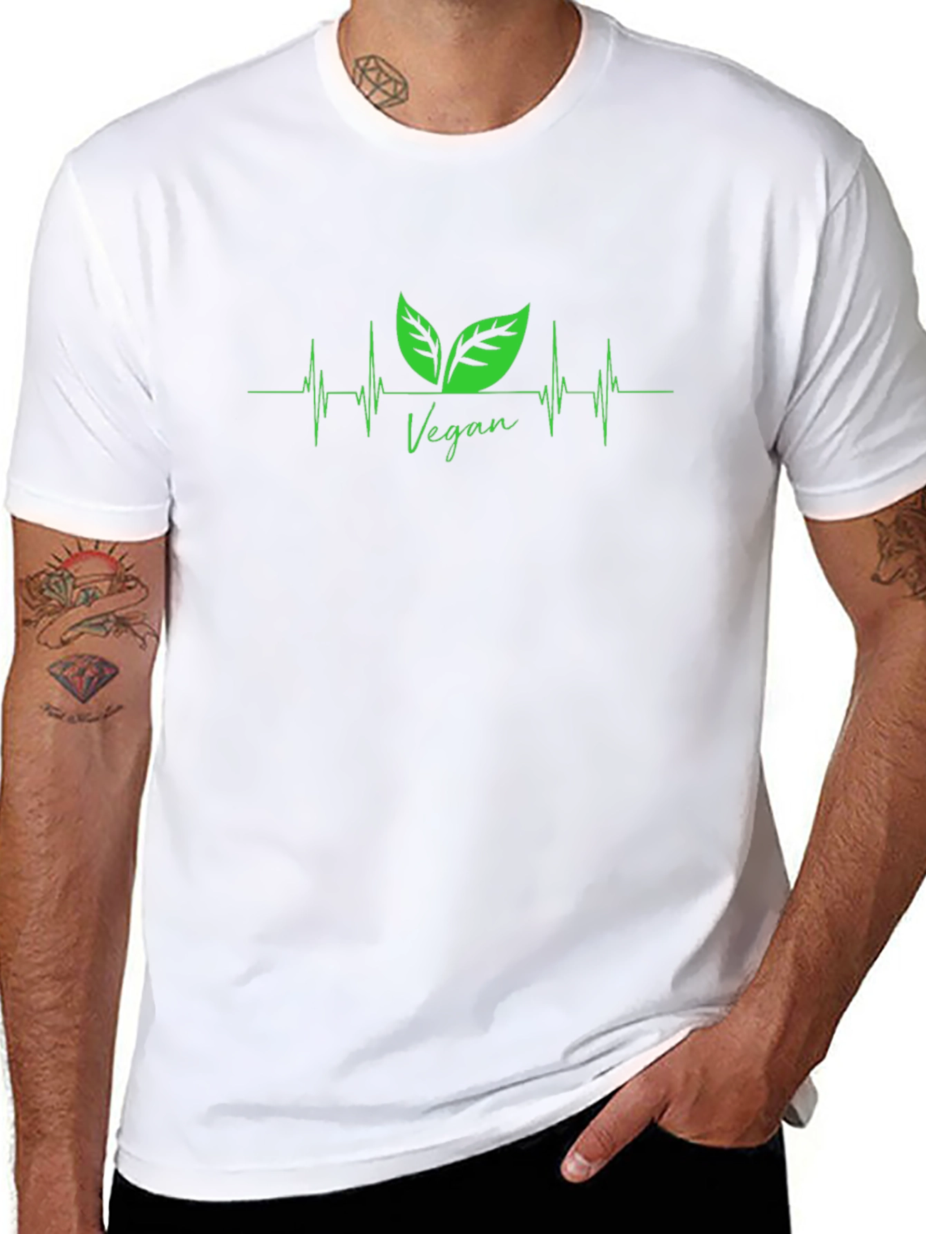 Vegan Heartbeat T-Shirt - Plant Based Lifestyle