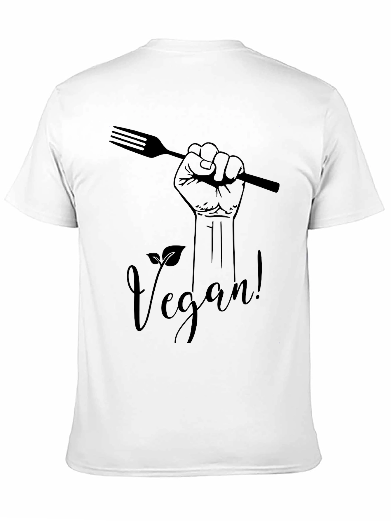 Vegan Power T-Shirt - Black Graphic Tee