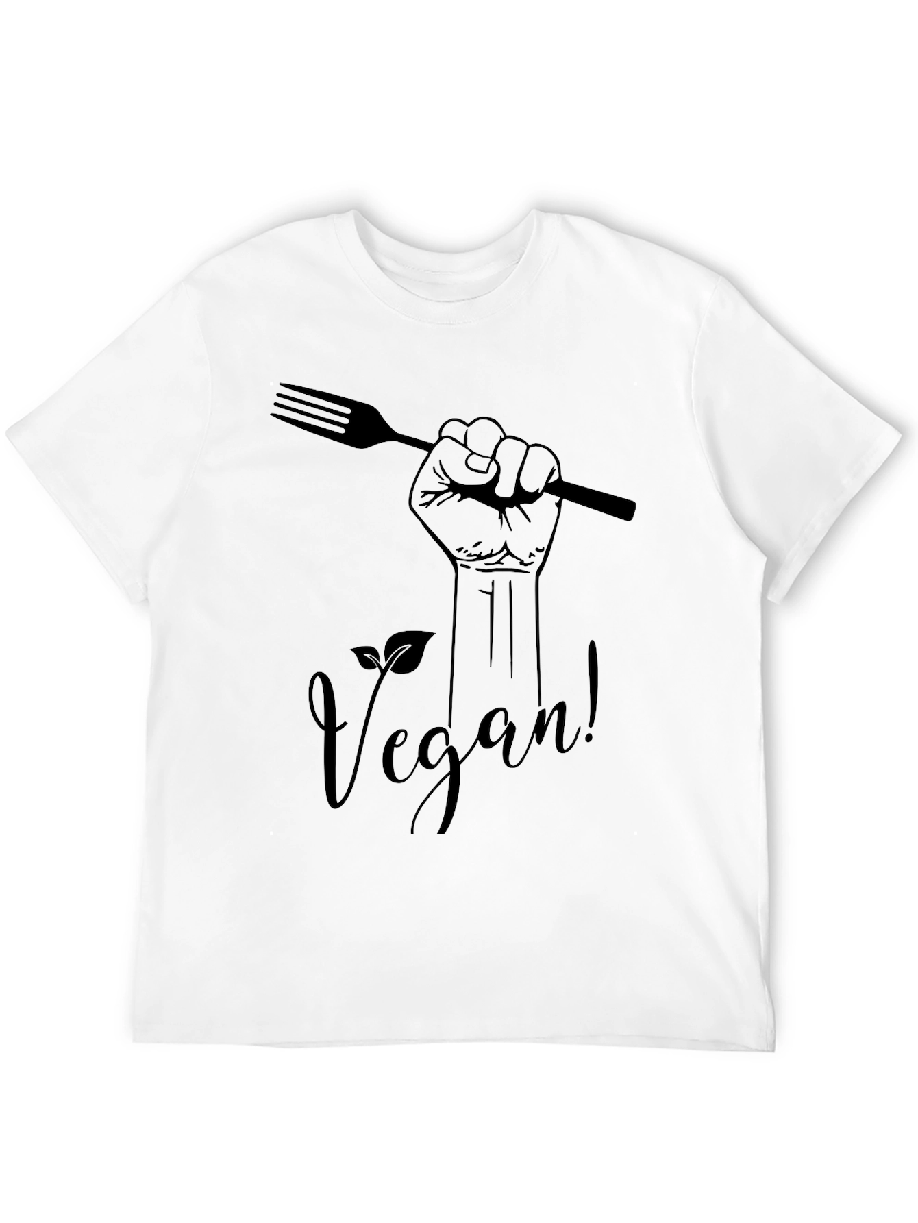 Vegan Power T-Shirt - Black Graphic Tee