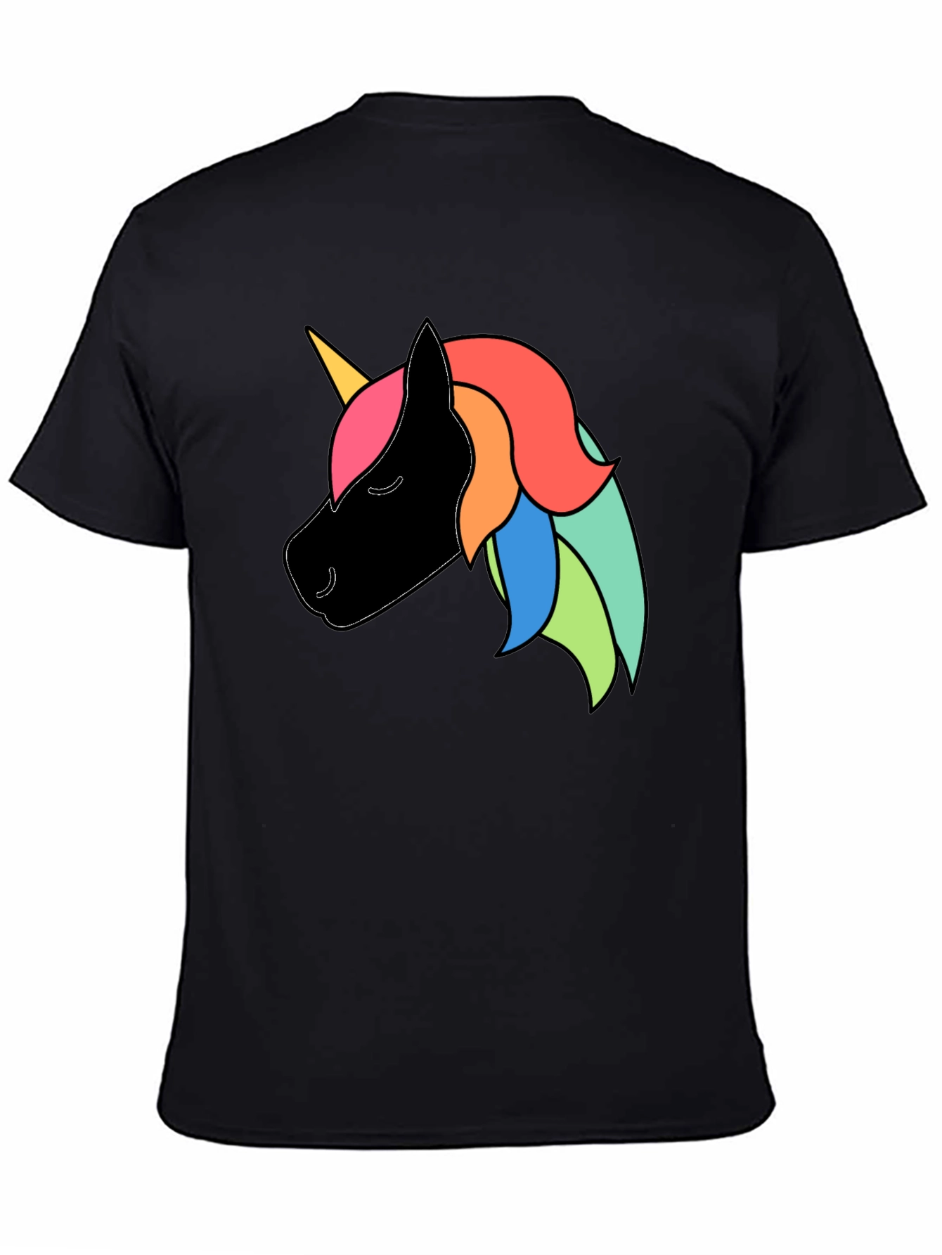 Unicorn Graphic Black T-Shirt