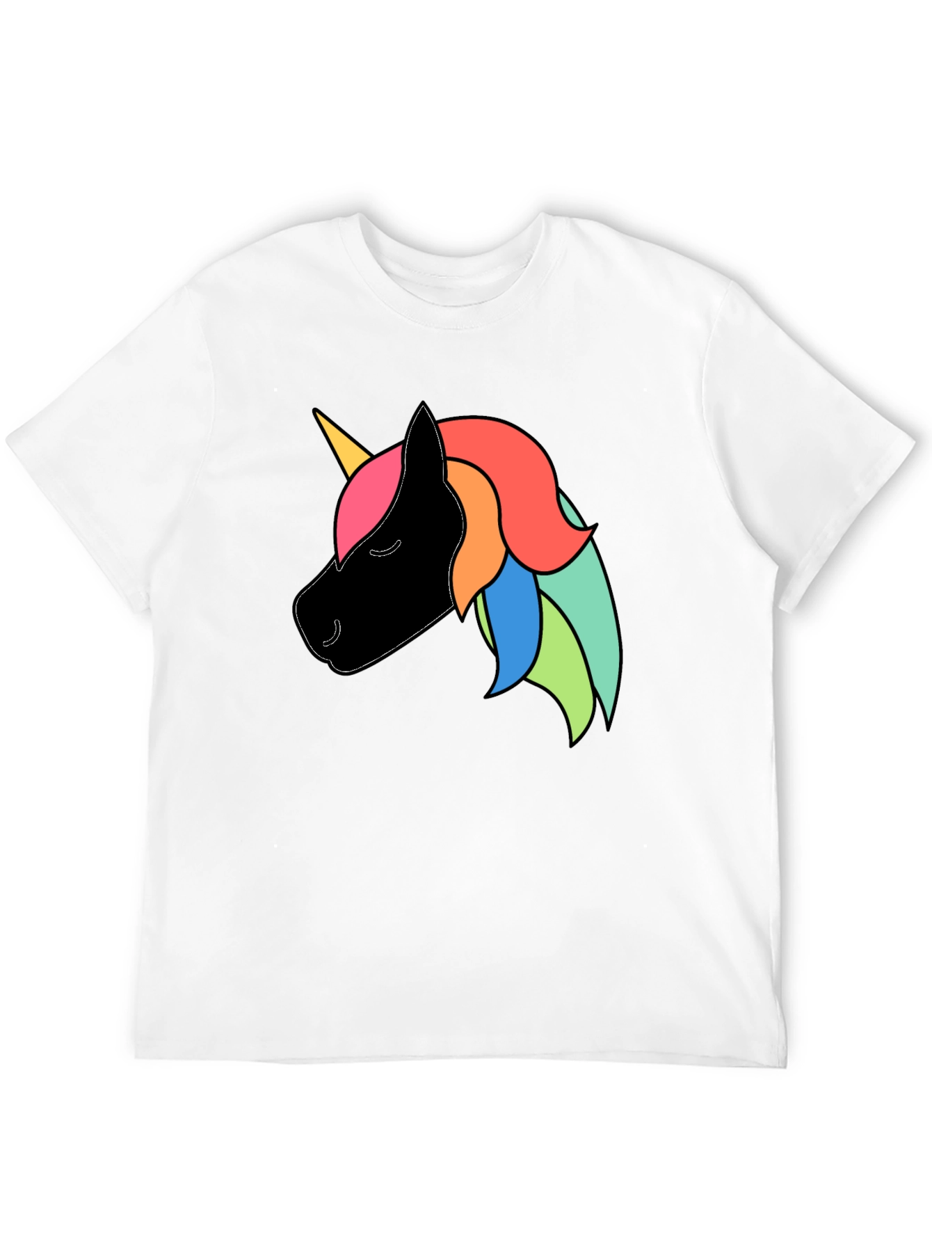Unicorn Graphic Black T-Shirt