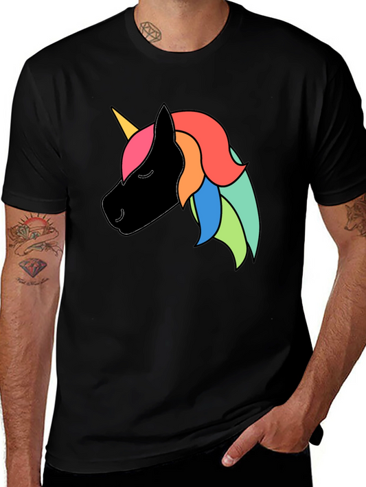 Unicorn Graphic Black T-Shirt