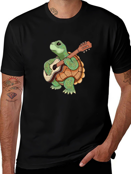Turtle Guitarist T-Shirt - Unique Graphic Tee