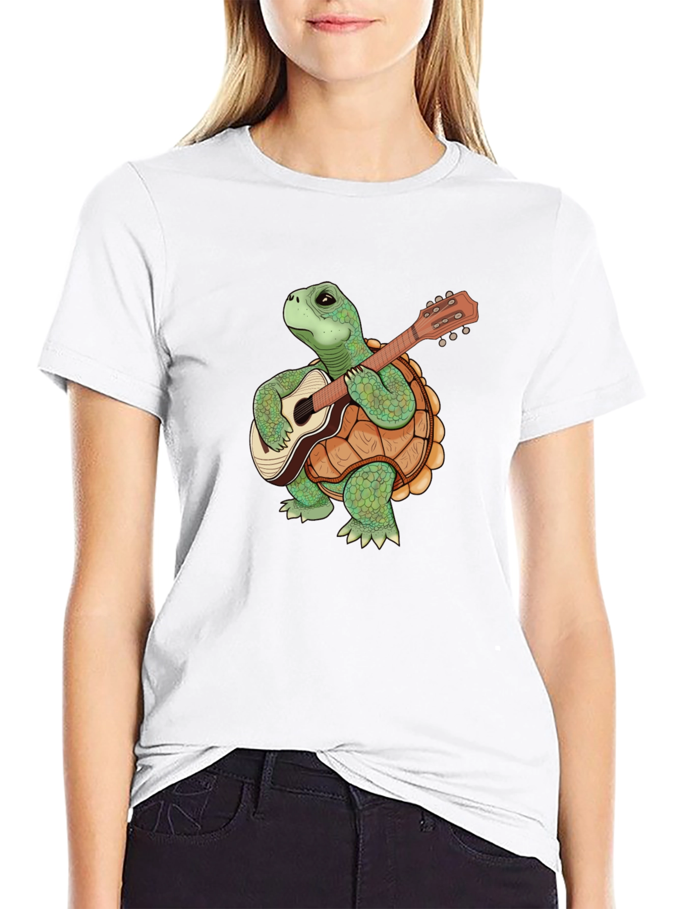 Turtle Guitarist T-Shirt - Unique Graphic Tee