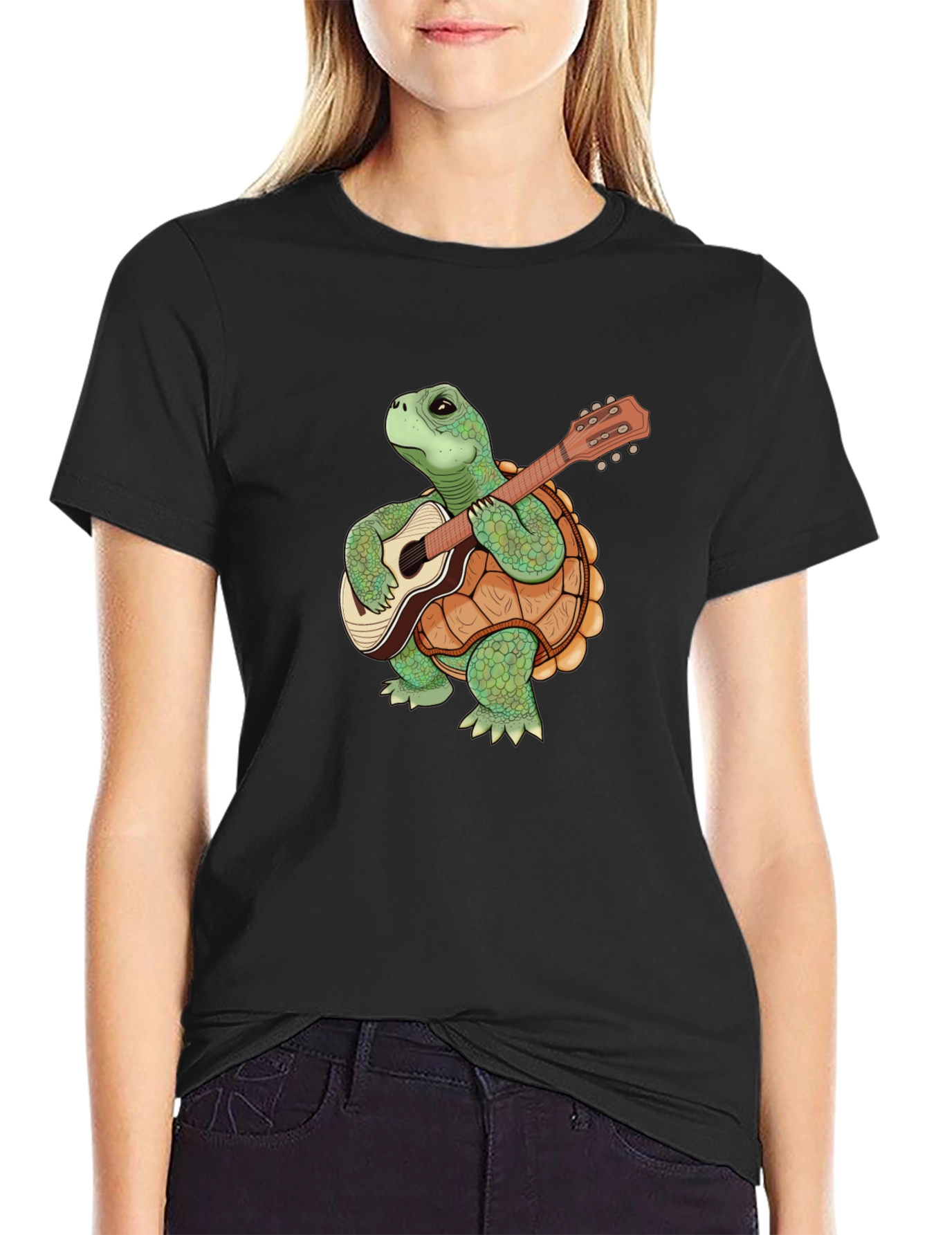 Turtle Guitarist T-Shirt - Unique Graphic Tee