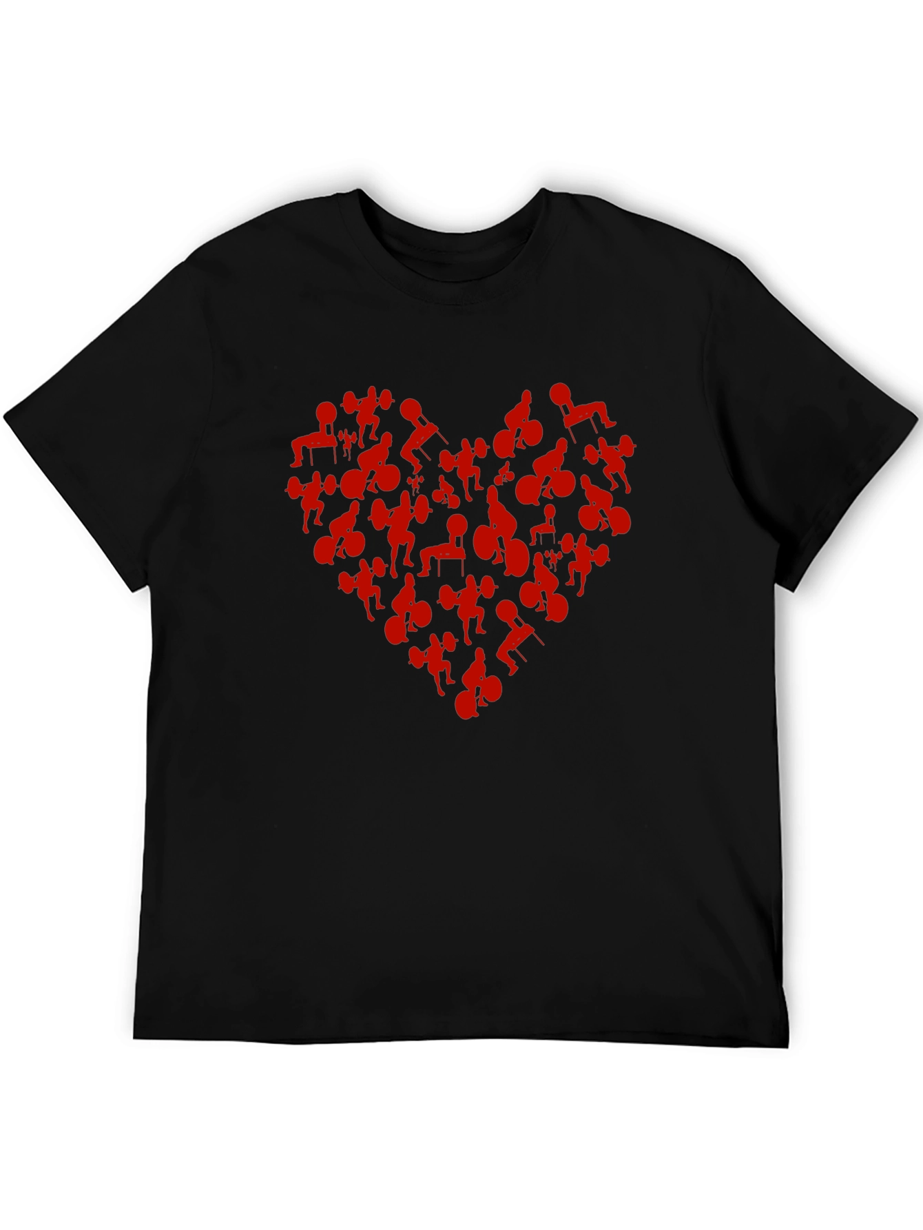 Weightlifting Heart Graphic Tee - Black