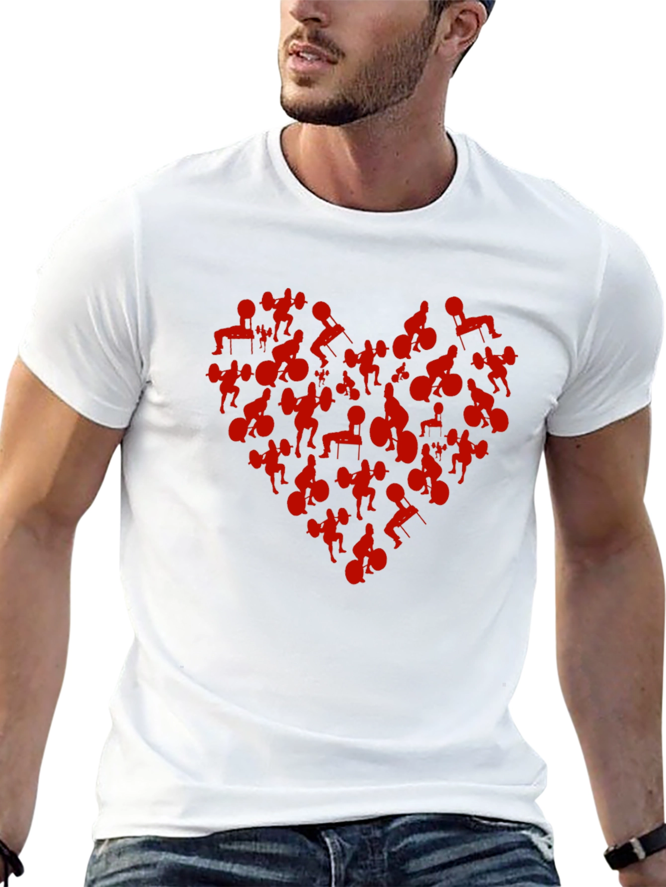 Weightlifting Heart Graphic Tee - Black
