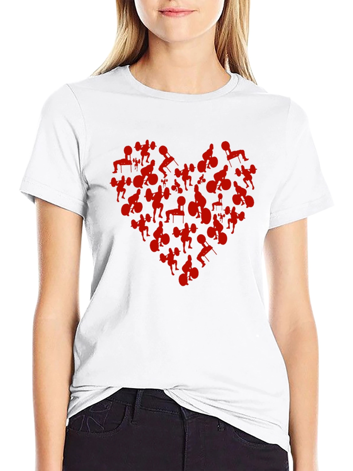 Weightlifting Heart Graphic Tee - Black