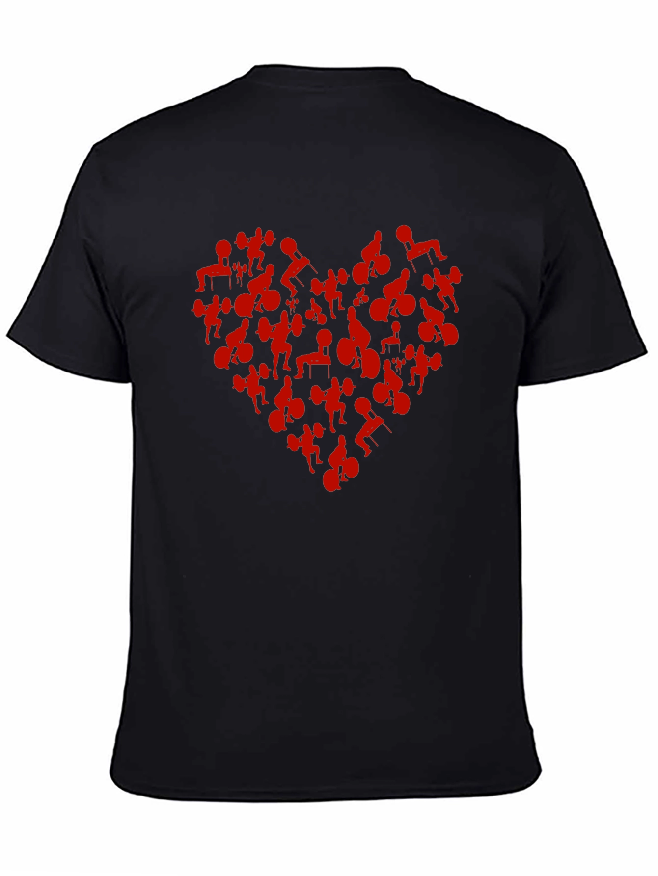 Weightlifting Heart Graphic Tee - Black