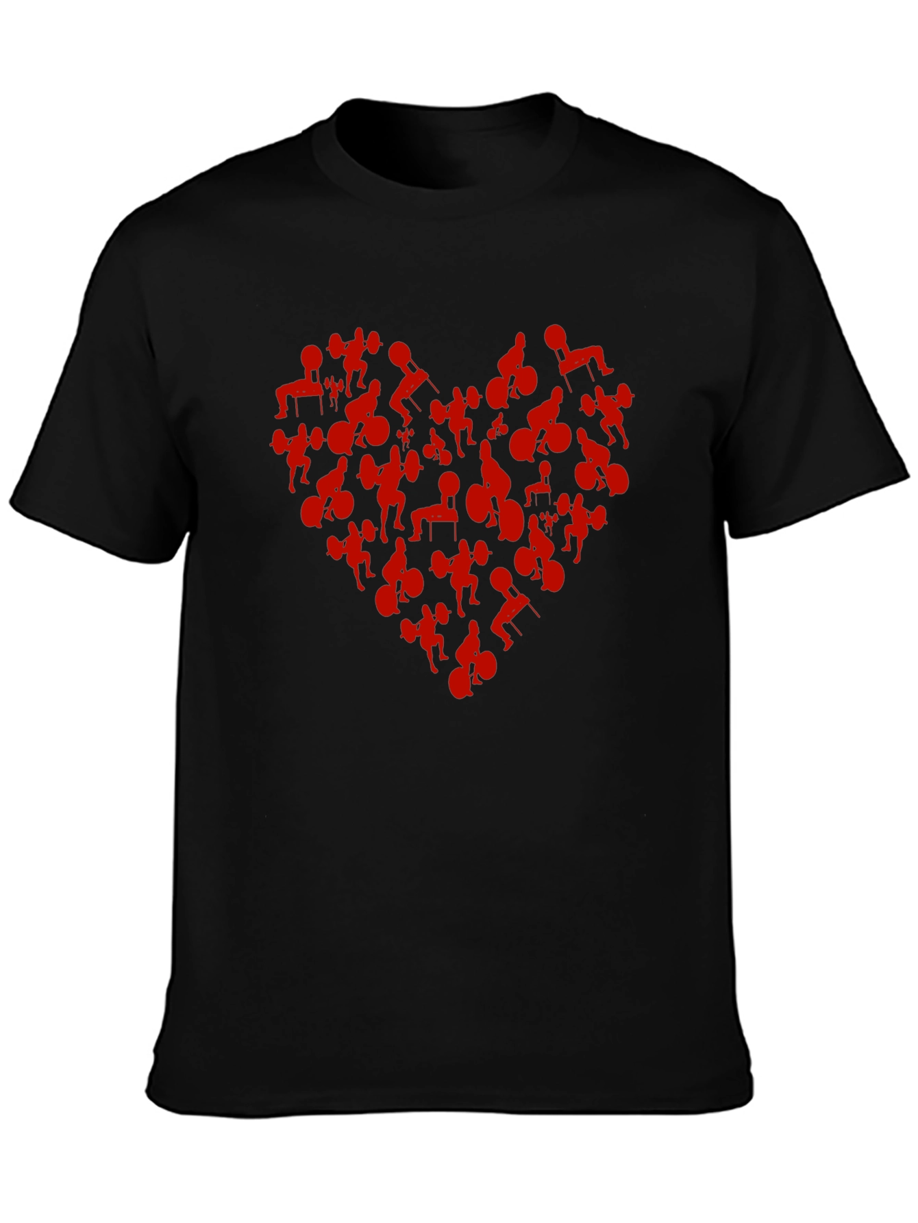 Weightlifting Heart Graphic Tee - Black