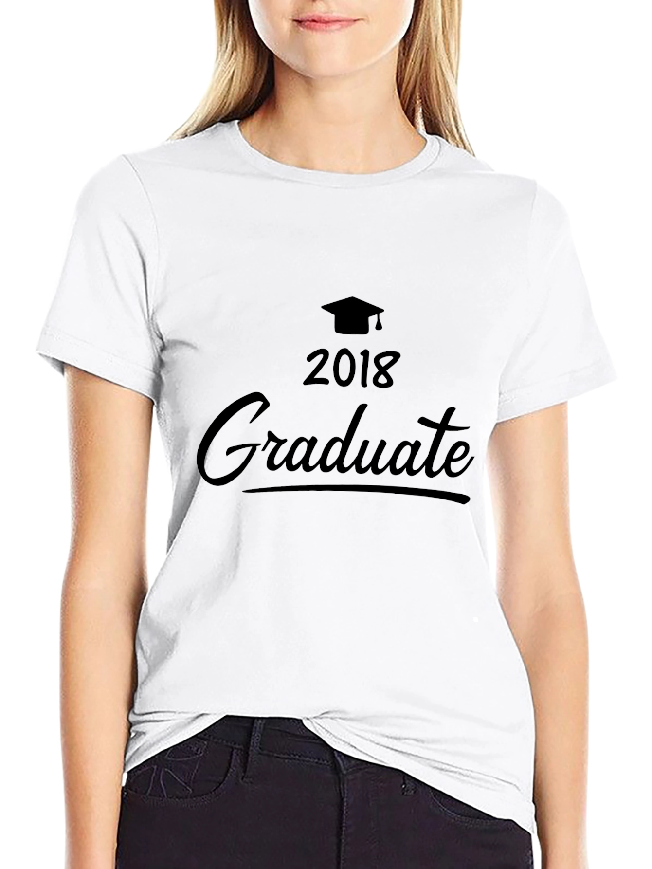 2018 Graduate Black Graphic Tee