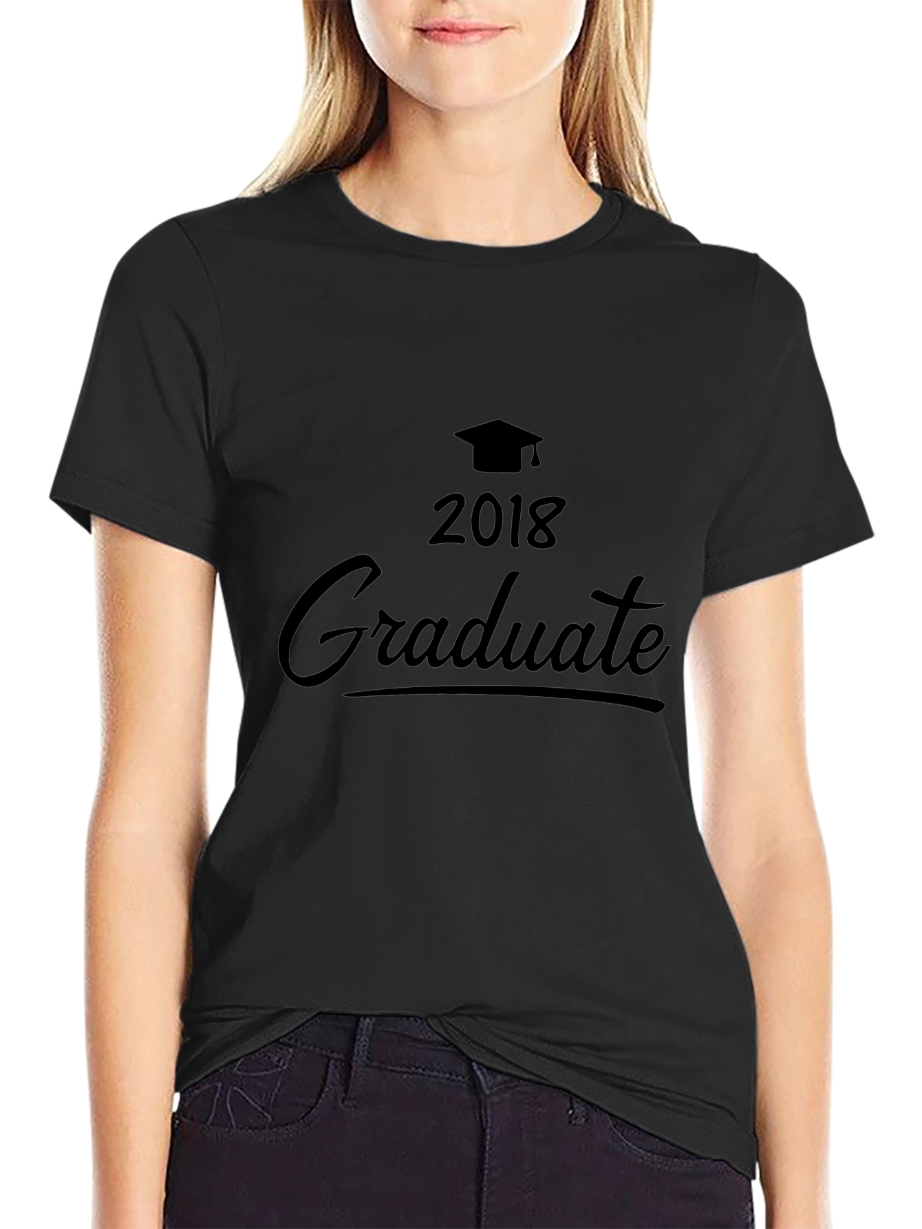2018 Graduate Black Graphic Tee