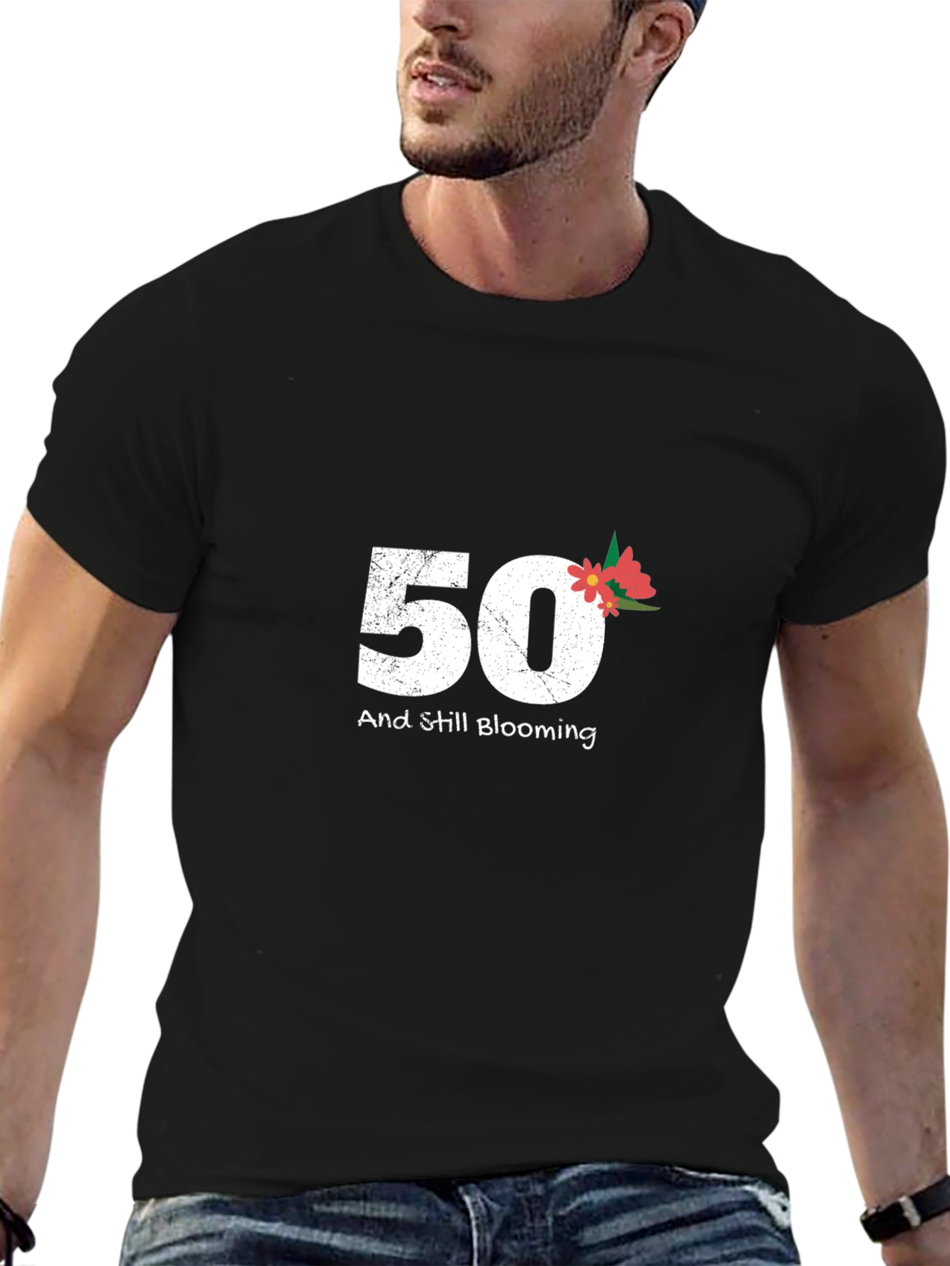 50 and Still Blooming Graphic Tee
