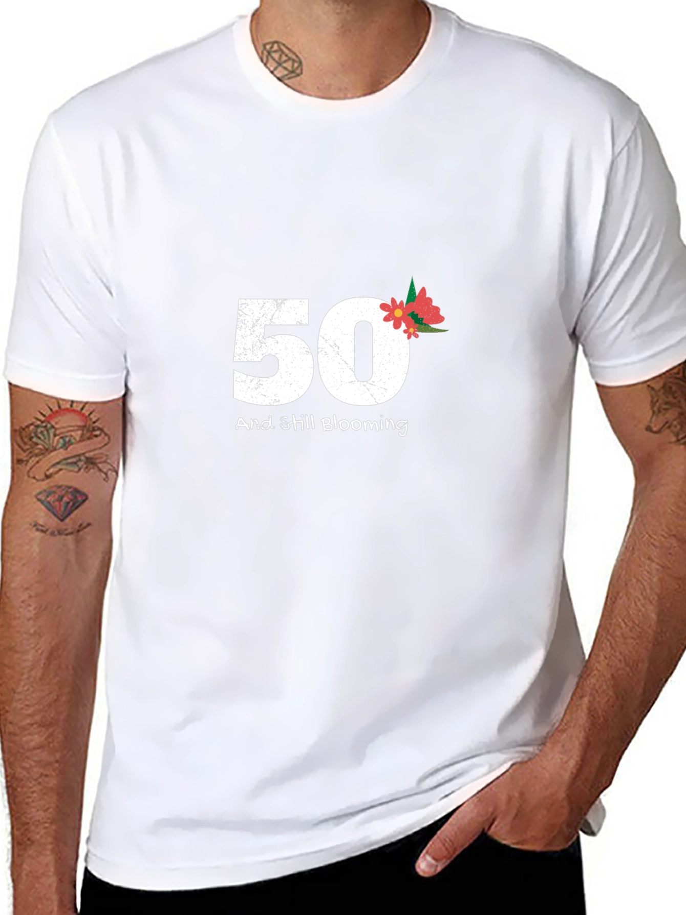 50 and Still Blooming Graphic Tee