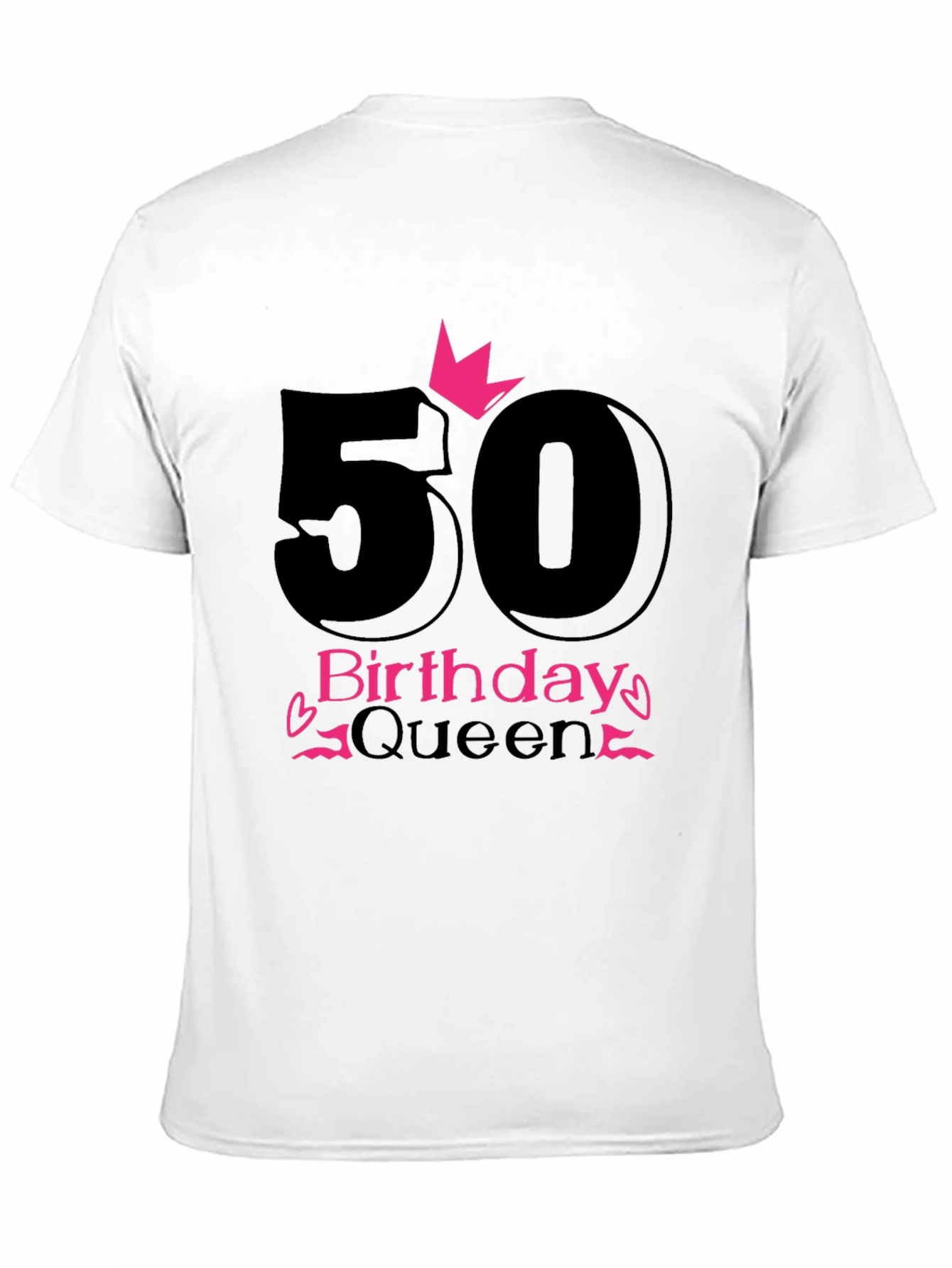50th Birthday Queen Black T-Shirt